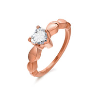bague acier rose femme