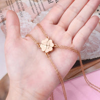 collier trèfle 4 coeurs