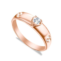 Bague Moissanite Argent-Doré