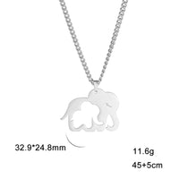 Pendentif Eléphant Bébé Maman