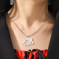 Collier Elephant Argent