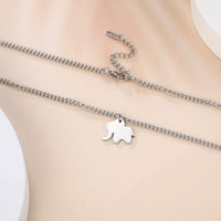 Pendentif Eléphant Bébé Maman