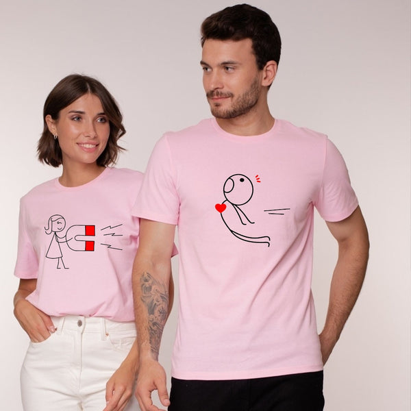 T-shirt rose couple