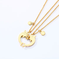 Collier Dauphin Coeur pour 2