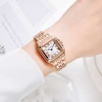 montre carrée or rose