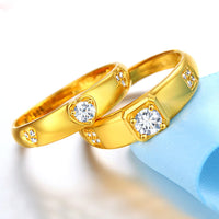 Bague Moissanite Argent-Doré