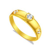 Bague Moissanite Argent-Doré