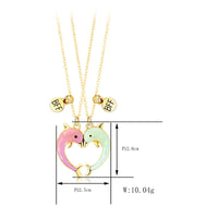 Collier Dauphin Coeur pour 2