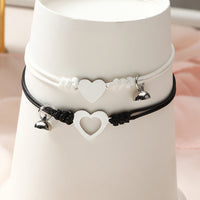 deux bracelets couple coeurs