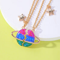 Collier Saturne Multicolore