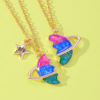 Collier Saturne Multicolore