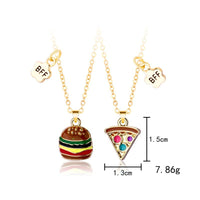 Collier Burger Pizza Amitié