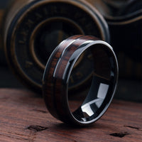 bague bois et carbone