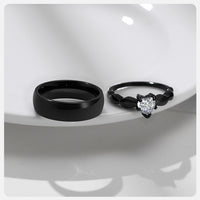 bagues noires assorties