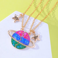 Collier Saturne Multicolore