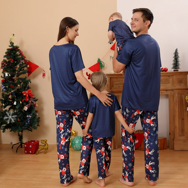 Pyjama de Noël Bleu et Rouge (Famille/Chien)