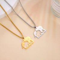 Collier éléphant acier