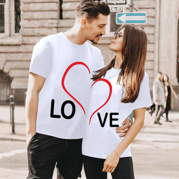 amoureux t-shirt couple love