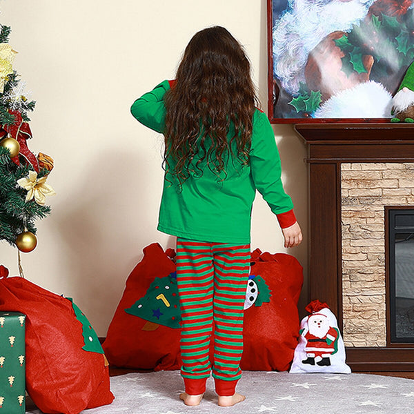 Pyjama en jersey - Vert/lutin de Noël - ENFANT