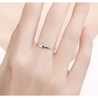 bague fine coeur argent