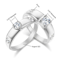 Bague Moissanite Argent-Doré