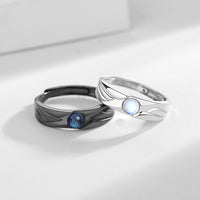 Bagues duo Noire Argent