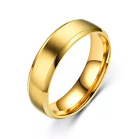 bague acier inoxydable doré pour homme