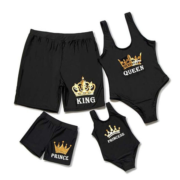 Maillot De Bain Une Pièce Assorti Pour La Famille - Mère Fille - Maillot De Bain Pour Femme - Bikini - Vêtements De Plage Pour Enfants (couleur : Noir, Taille : XL