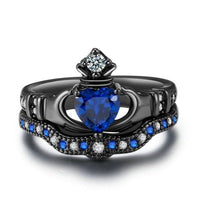Bague noir et bleu