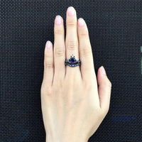 Bague noire femme