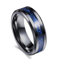 Bague homme bleu et noir