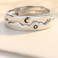Bague couple soleil lune