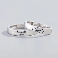 Bague Couple Main dans la Main
