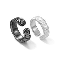 Bague argent et noir