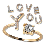 Bague couple initiale
