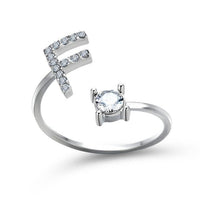 bague lettre f