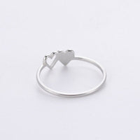 bague avec deux coeurs