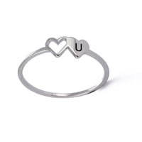 Bague Lettre Coeur