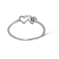 Bague Lettre Coeur