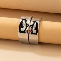 bague argent pingouin