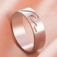 Bague vague acier inoxydable