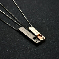 collier rectangulaire couple