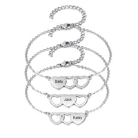 Bracelet 3 Coeurs à Graver