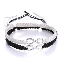 Bracelet infini noir et blanc