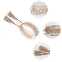 Bracelet Amitié Tissu & Lettre Brodée