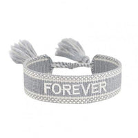 Bracelet Amitié Tissu & Lettre Brodée