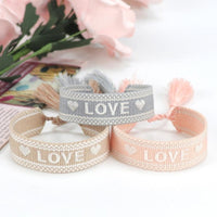 Bracelet love tissu