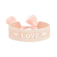 Bracelet Amitié Tissu & Lettre Brodée