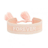 Bracelet Amitié Tissu & Lettre Brodée