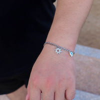 Bracelet soleil argent